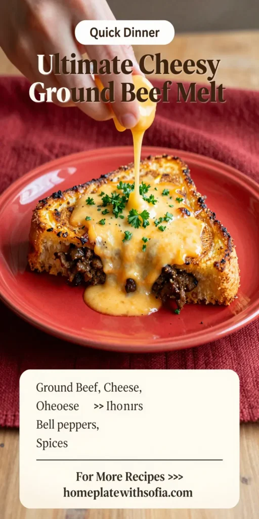 Ultimate Cheesy Ground Beef Melt