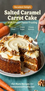 Salted Caramel Carrot Cake with Cream Cheese Frosting