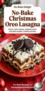No-Bake Christmas Oreo Lasagna