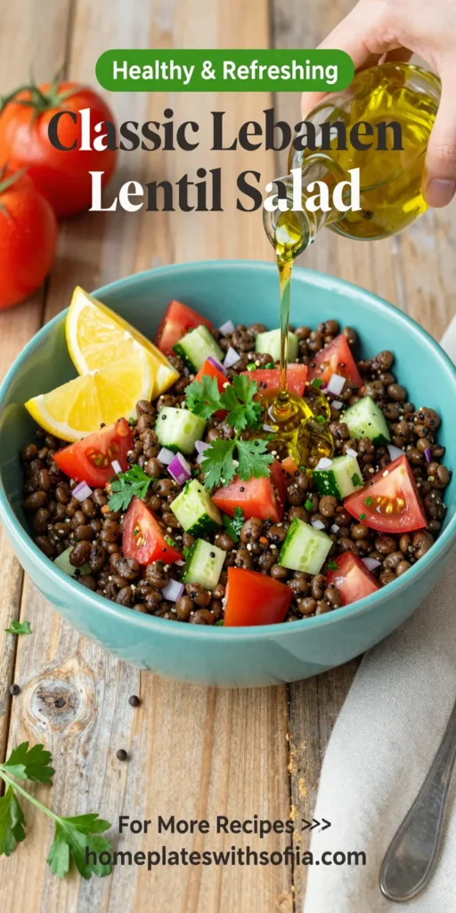 Classic Lebanese Lentil Salad