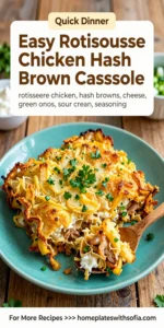 Easy Rotisserie Chicken Hash Brown Casserole