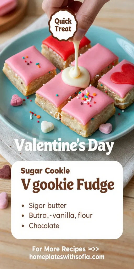 Valentine's Day Sugar Cookie Fudge