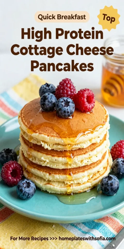 High Protein Cottage Cheese Pancakes