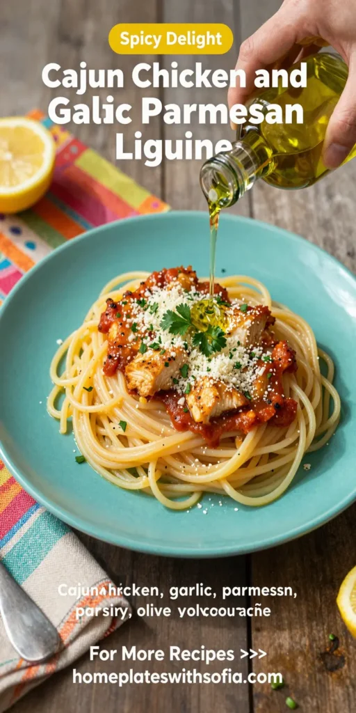 Cajun Chicken and Garlic Parmesan Linguine