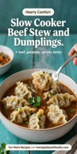 Slow Cooker Beef Stew and Dumplings