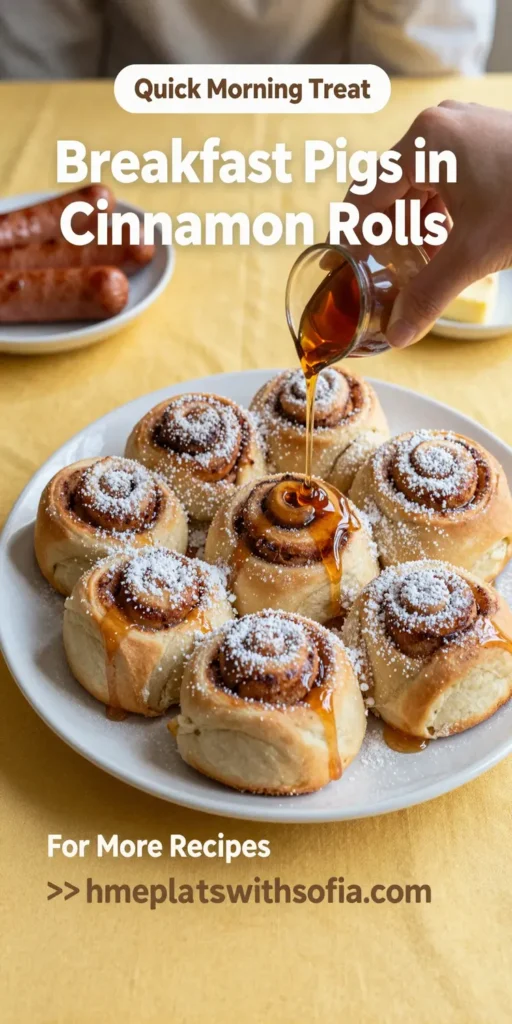 Breakfast Pigs in Cinnamon Rolls