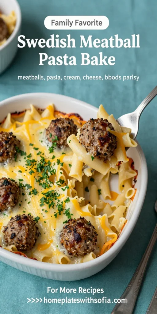 Swedish Meatball Pasta Bake