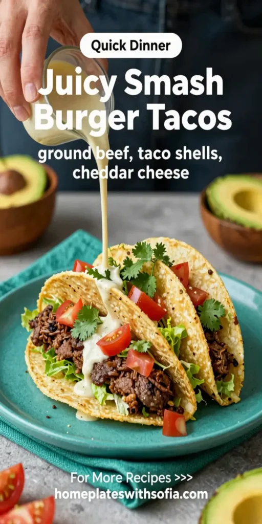 Juicy Smash Burger Tacos