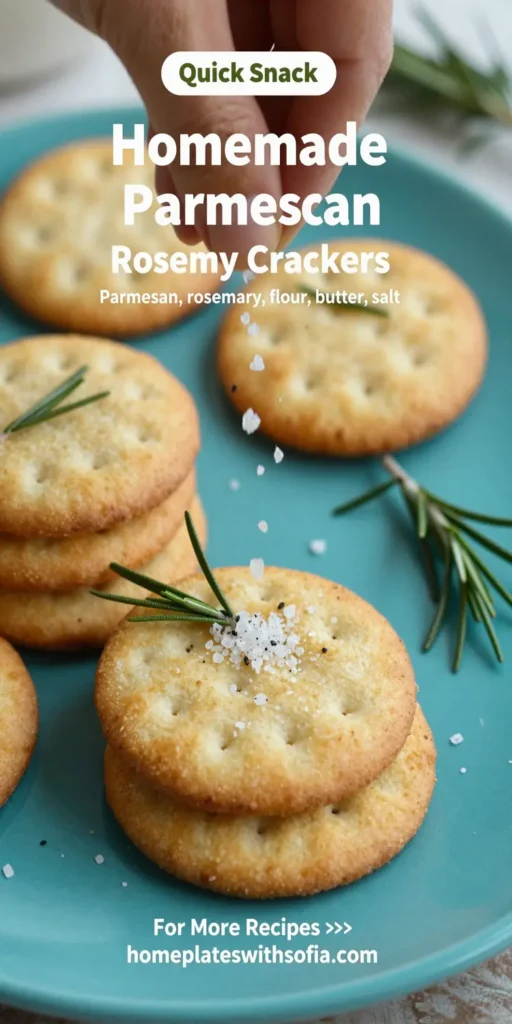 Homemade Parmesan Rosemary Crackers