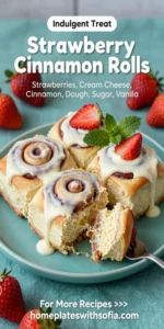 Strawberry Cheesecake Cinnamon Rolls