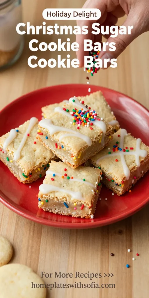 Christmas Sugar Cookie Bars