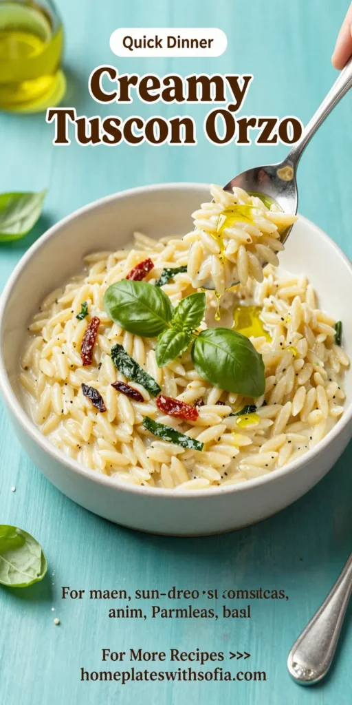 Creamy Tuscan Orzo