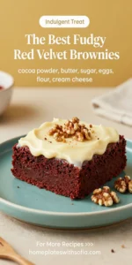 The Best Fudgy Red Velvet Brownies