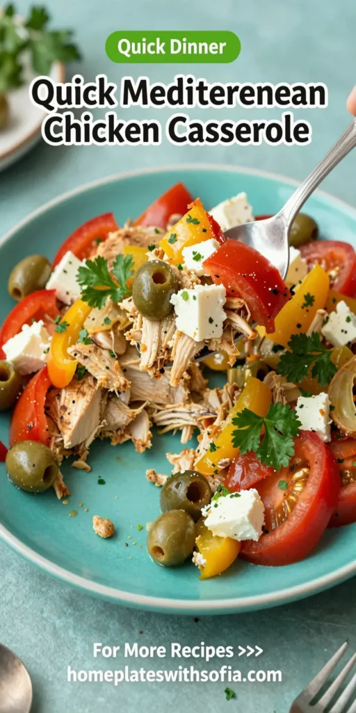 Quick Mediterranean Chicken Casserole
