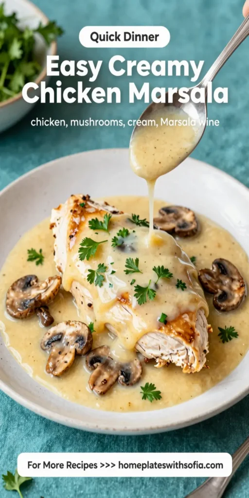 Easy Creamy Chicken Marsala