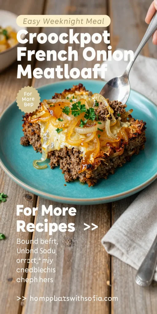 Crockpot French Onion Meatloaf