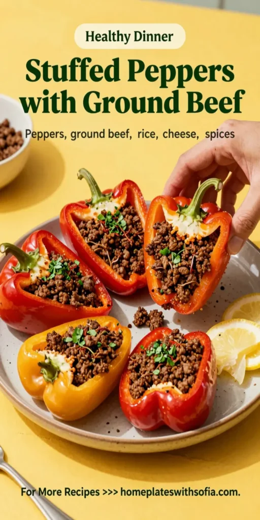 Stuffed Peppers With Ground Beef
