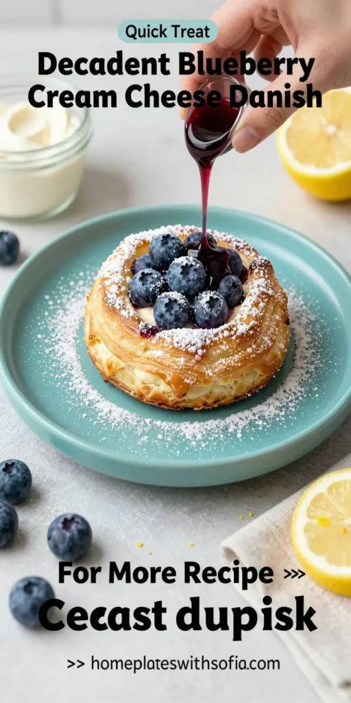 Decadent Blueberry Cream Cheese Danish
