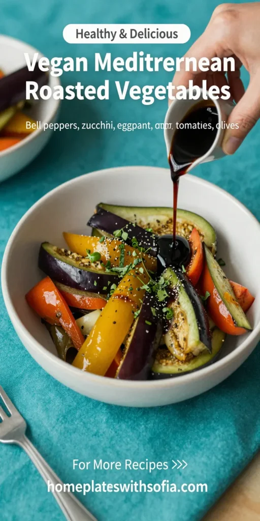 Vegan Mediterranean Roasted Vegetables Bowl