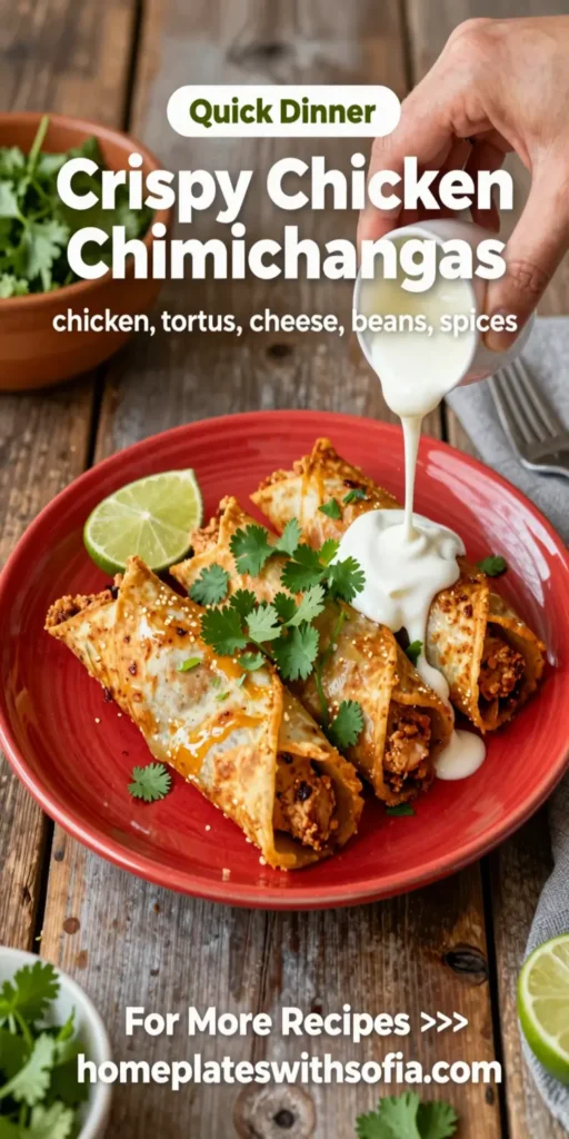 Crispy Chicken Chimichangas