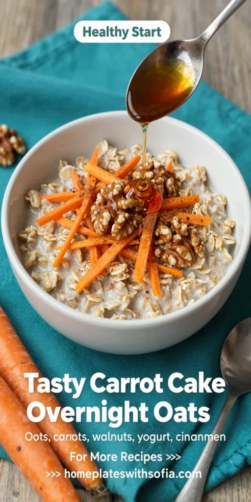 Tasty Carrot Cake Overnight Oats