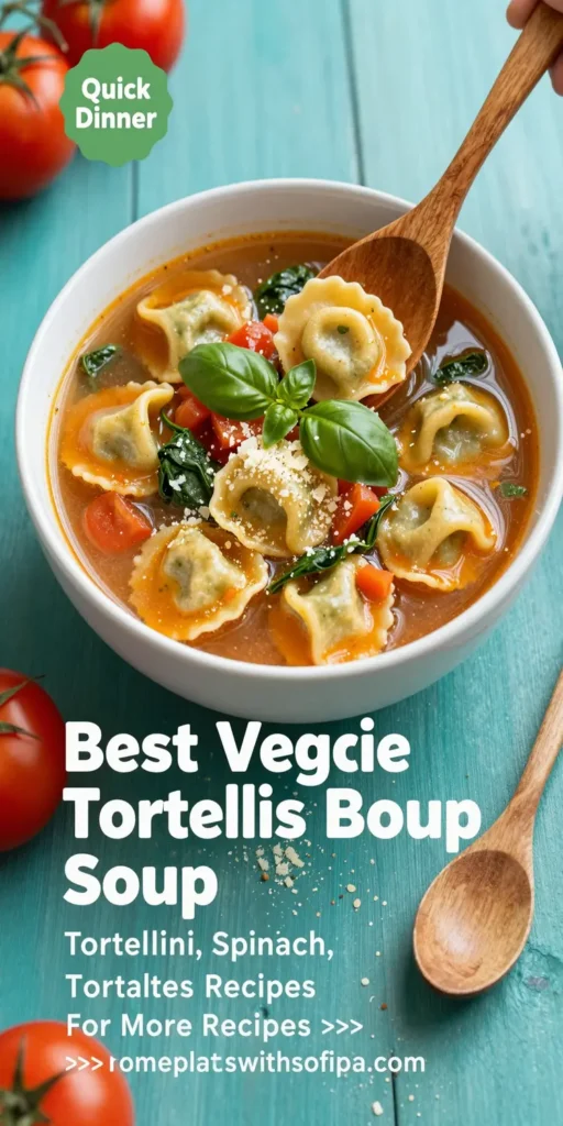 Best Veggie Tortellini Soup