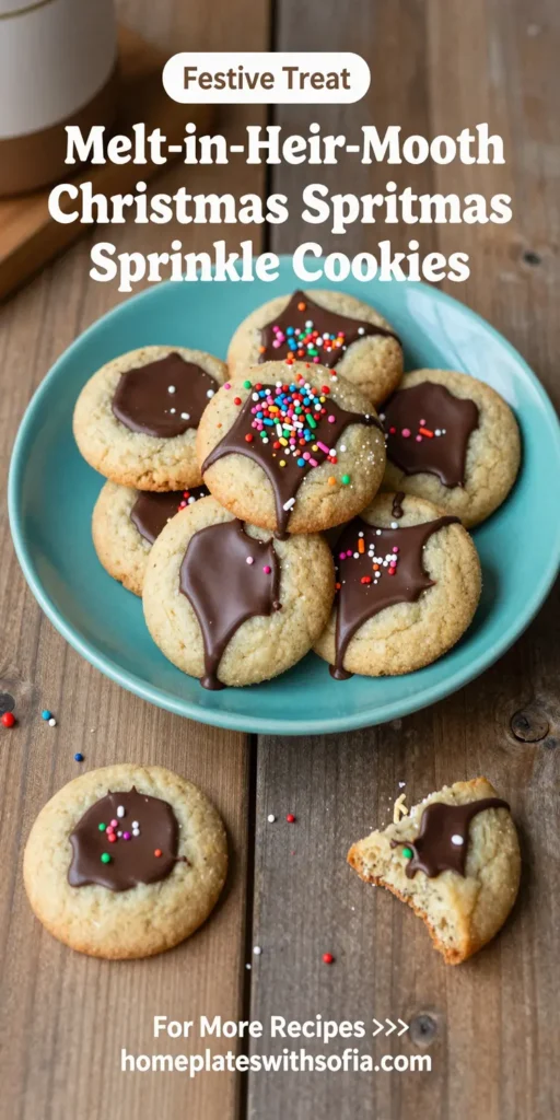 Melt-in-Your-Mouth Christmas Sprinkle Cookies