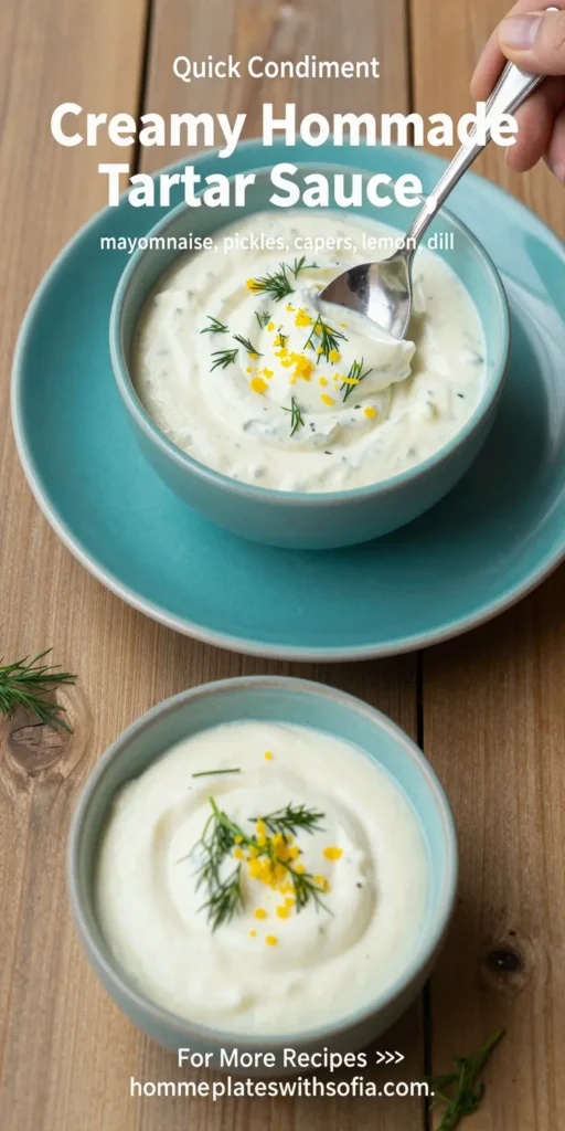 Creamy Homemade Tartar Sauce