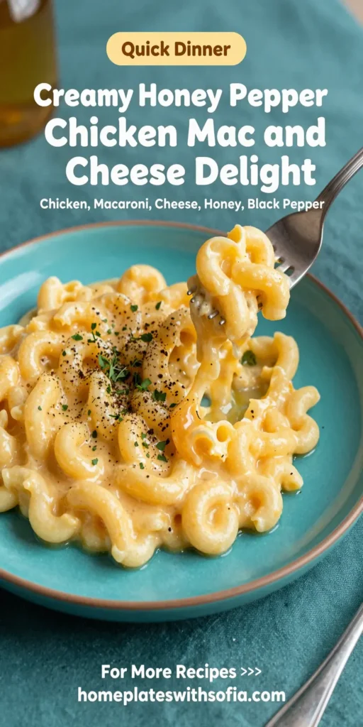 Creamy Honey Pepper Chicken Mac and Cheese Delight