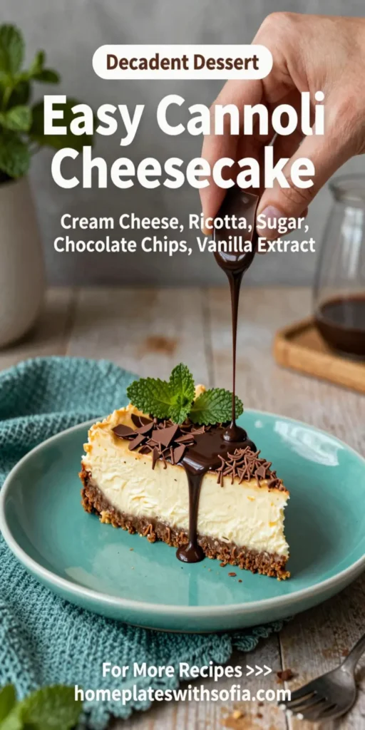 Easy Cannoli Cheesecake