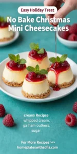No Bake Christmas Mini Cheesecakes