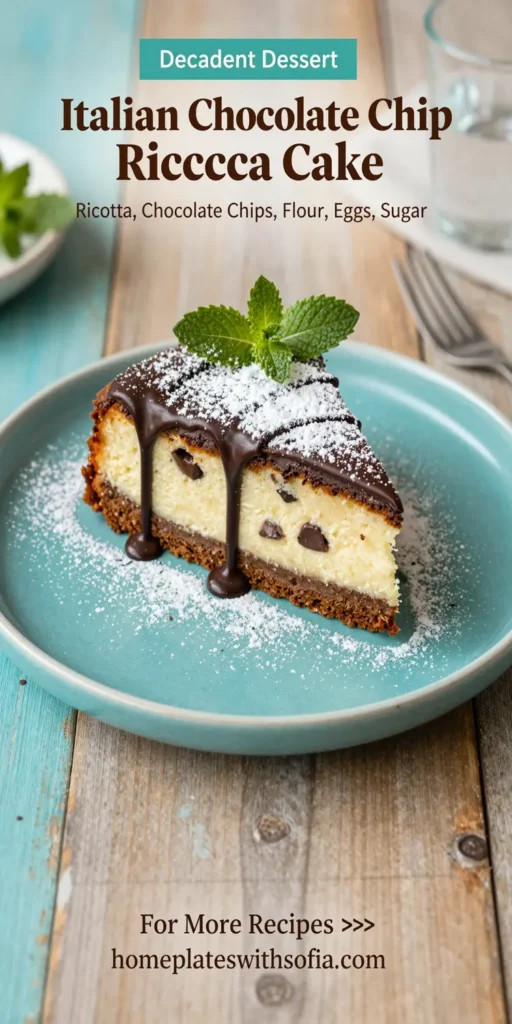 Italian Chocolate Chip Ricotta Cake