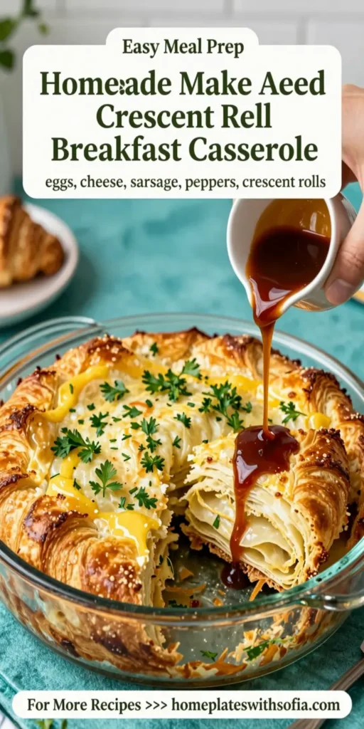 Homemade Make Ahead Crescent Roll Breakfast Casserole