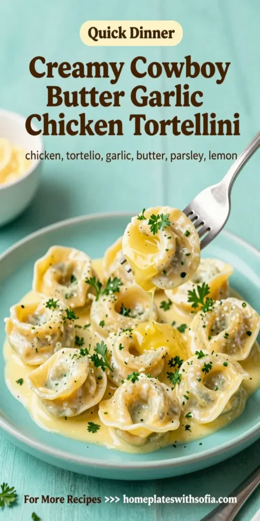 Make Creamy Cowboy Butter Garlic Chicken Tortellini Fast
