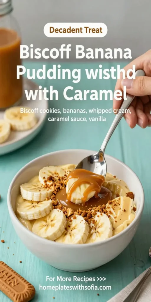 Biscoff Banana Pudding with Caramel