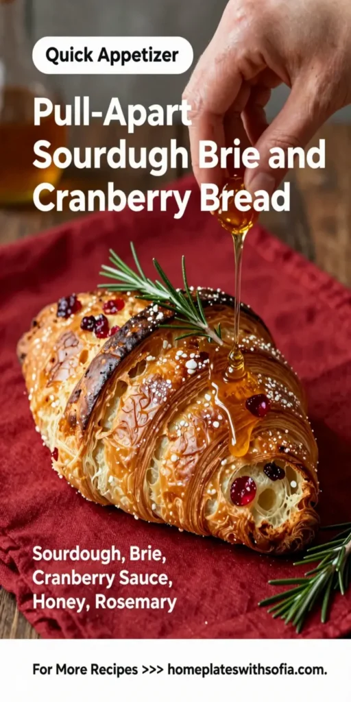 Pull-Apart Sourdough Brie and Cranberry Bread