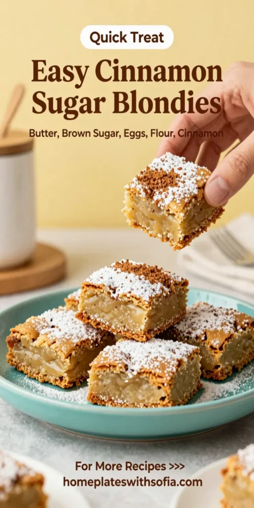 Easy Cinnamon Sugar Blondies