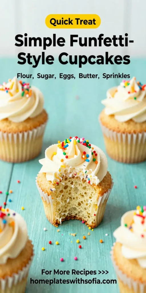 Simple Funfetti-Style Cupcakes