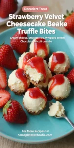 Strawberry Velvet Cheesecake Truffle Bites