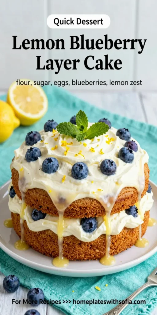 Lemon Blueberry Layer Cake