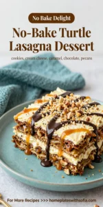 No-Bake Turtle Lasagna Dessert