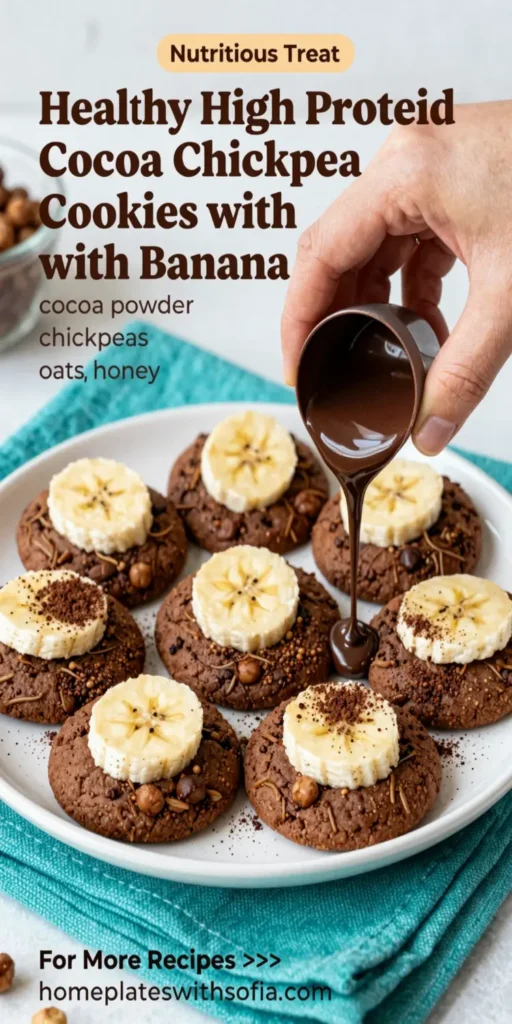 Healthy High Protein Cocoa Chickpea Cookies with Banana