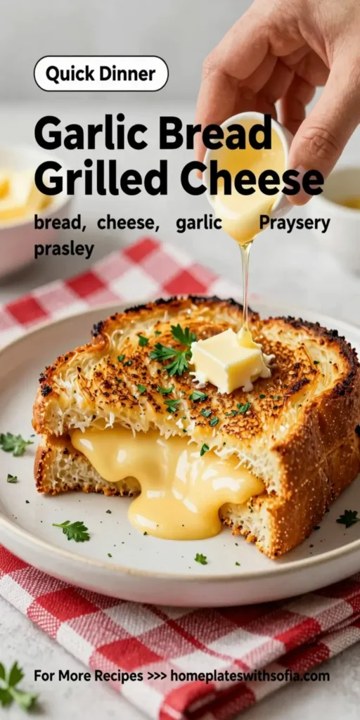 Garlic Bread Grilled Cheese
