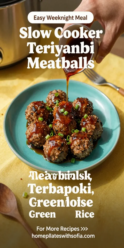 Slow Cooker Teriyaki Meatballs