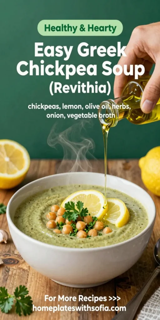 Easy Greek Chickpea Soup (Revithia)