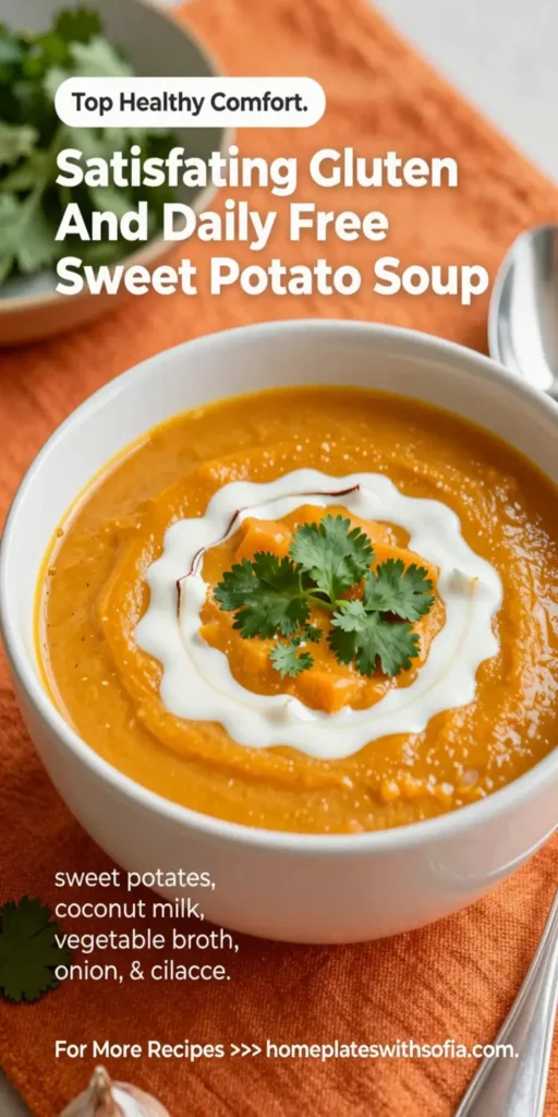 Satisfying Gluten And Dairy Free Sweet Potato Soup