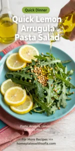 Quick Lemon Arugula Pasta Salad