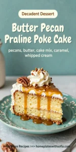 Butter Pecan Praline Poke Cake