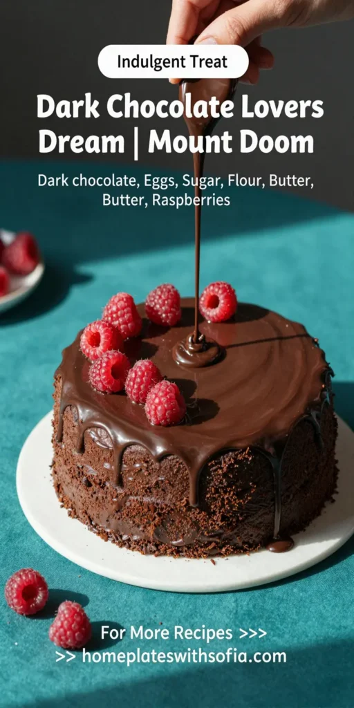 Dark Chocolate Lovers Dream | Mount Doom Cake