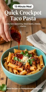 Quick Crockpot Taco Pasta